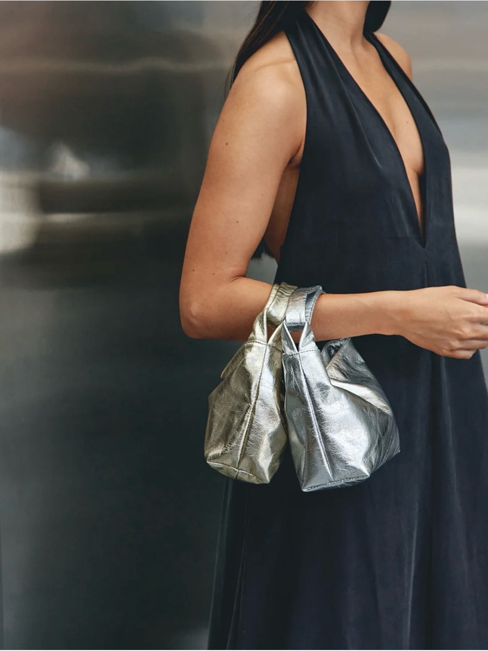 Vestirsi mini Jess gold leather pouch